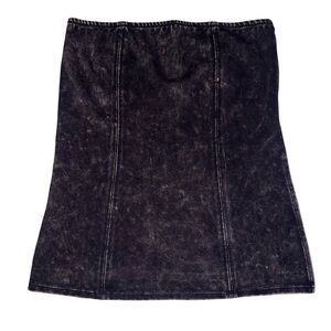 NWOT Free People Black Acid Washed Tube Top Strapless Tank Medium Festival